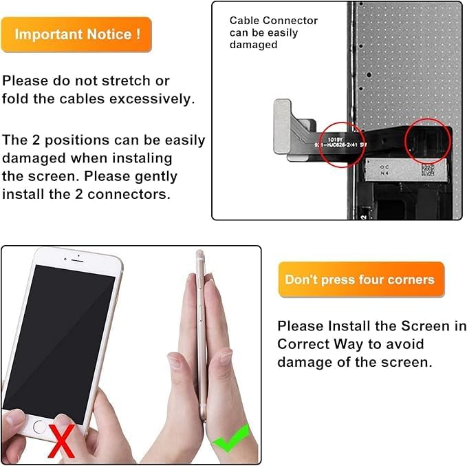 LL TRADER Screen Replacement for iPhone 8/SE 2020(SE2) LCD Screen 4.7 Inch LCD Retina FHD Display with Repair Tool Kits, Waterproof Tape, Screen Protector Mounting Frame Black 2025 NEW