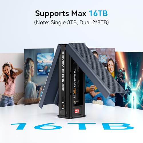 M.2 NVMe SSD Cloner, Dual-Bay Offline Duplicator with Cooling Fan, USB C to M.2 Cloner, Pcle Size 2230/2242/2260/2280 Compatible (Grey)