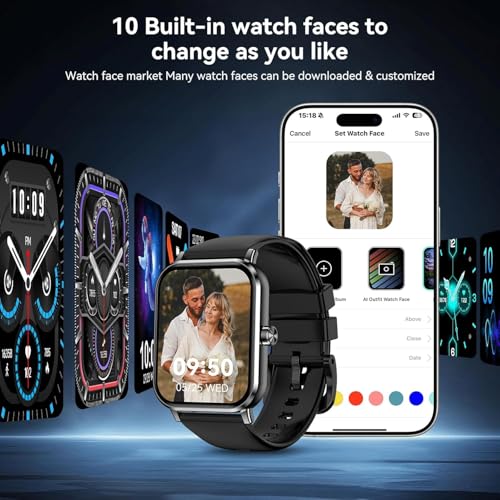 Smart Watch for Men Women, 1.83" HD Touchscreen Fitn | Smartwatches - Image 5