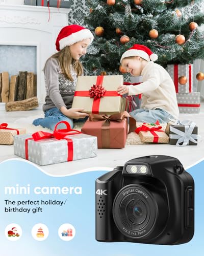 Mini Keychain Camera 4K 64MP Retro Mini Digital Camer Set with 32GB Card