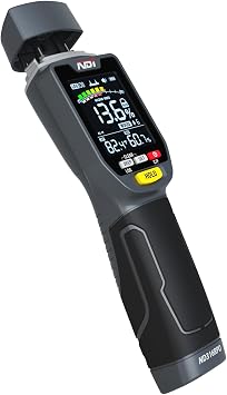 NDI ND316PRO Dual-Mode Moisture Meter – Pin & Pinless Non-Destructive, Wood & Building Materials, Temperature & Humidity Display, Data Log, Backlit LCD