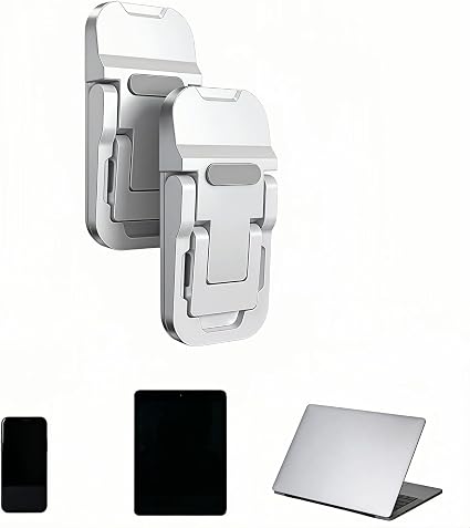 Ergonomic Zinc Alloy Laptop Stand,Portable Keyboard Riser with 2 Adjustable Angles (8°&13°),Foldable Invisible Laptop Riser for Desk,Anti-Slip,Heat Dissipation,Supports Up to 22lbs for 10-17" Laptops