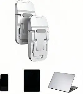 Ergonomic Zinc Alloy Laptop Stand,Portable Keyboard Riser with 2 Adjustable Angles (8°&13°),Foldable Invisible Laptop Riser for Desk,Anti-Slip,Heat Dissipation,Supports Up to 22lbs for 10-17" Laptops
