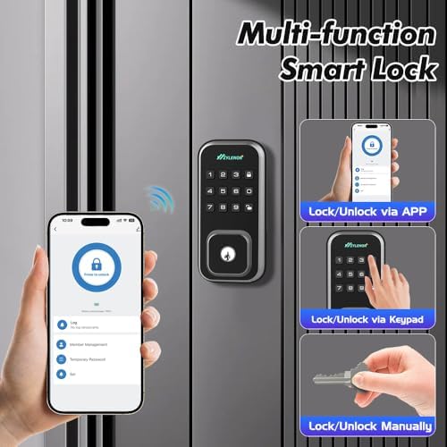 Keyless Entry Door Lock, Smart Lock for Front Door w - Image 7