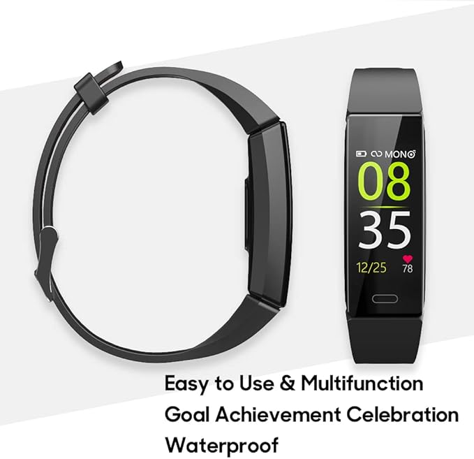 ZURURU Fitness Tracker with Blood Pressure Heart Rate Sleep Health Monitor for Men and Women, Upgraded Waterproof Activity Tracker Watch, Step Calorie Counter Pedometer Black