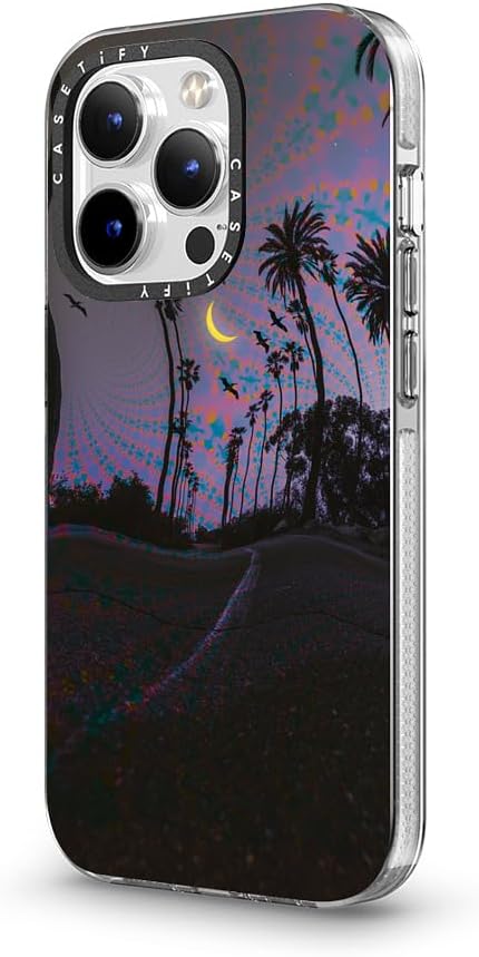 CASETiFY Clear iPhone 13 Pro Case [Not Yellowing / 6.6 ft. 3X Military Grade Drop Protection/Compatible with Magsafe] - Palm Vibes - Clear