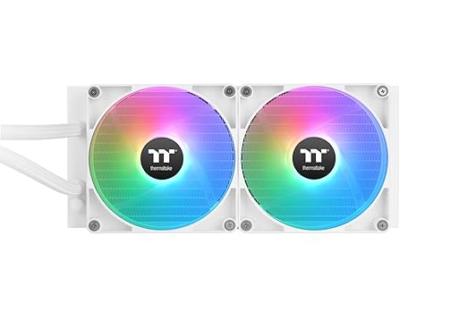 Thermaltake TH280 V2 ARGB Sync/AlO Liquid Cooler/Fan 140mm*2/PWM 500~1800 RPM/Mirror Waterblock/MB ARGB Sync Control/White, CL-W377-PL14SW-A