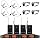 Frequency B Wireless Microphone System 4 Channel 4 Lavalier 4 Bodypacks 4 Lapel Mic 4 Headsets UHF for Karaoke System Church Speaking Conference Meeting Classroom Wedding Party Meeting School