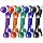 Keewonda 100 Pack Bulk Earbuds Headphones Assorted 5 Colors Individually Wrapped Disposable Earphones for Classroom, School, Library, Hospital, Students, Kids - 3.5mm Jack Tangle-Free