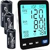Blood Pressure Monitor for Home Use 3Cuff-FDA-Cleared S/M/L/XL Size Automatic Upper Arm BP Machine Adjustable Cuffs Large LCD Digital Display Black 3X199 Memory Fit Teens &Adult All Body Types