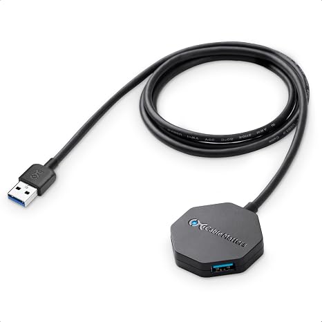 Cable Matters Ultra Mini 4-Port USB 3.0 Hub, 4ft Cable