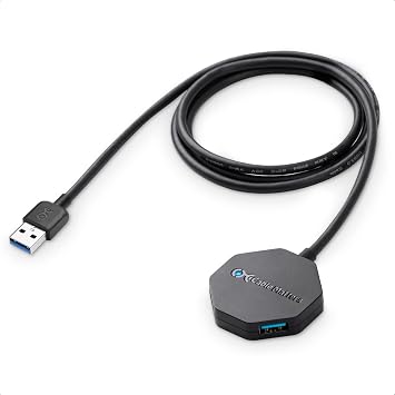 Cable Matters Ultra Mini 4-Port USB 3.0 Hub, 4ft Cable