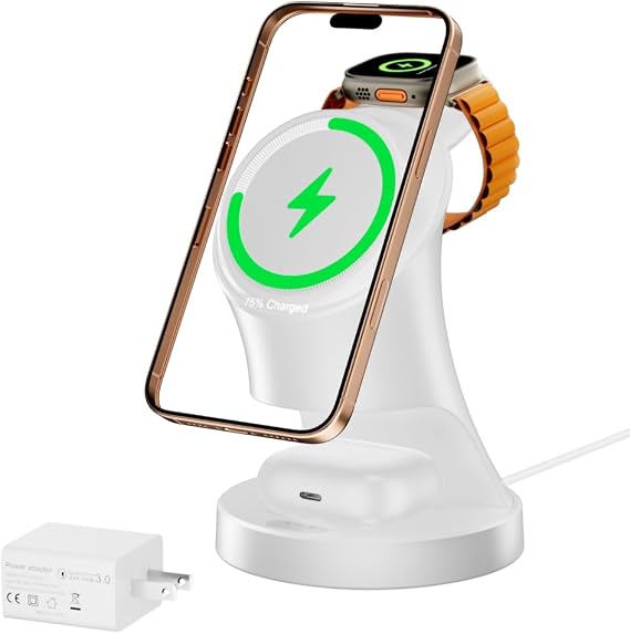 3 in 1 Wireless Charging Station for Apple Devices,Magsafe Charger for IPhone17 16 15 14 13 12 Pro/Max/Plus/Mini Wireless Charger Station for AirPods 2/3/4Pro iWatch Ultra11/10/9/8/7/SE/6/5/4/3/2 - Image 7