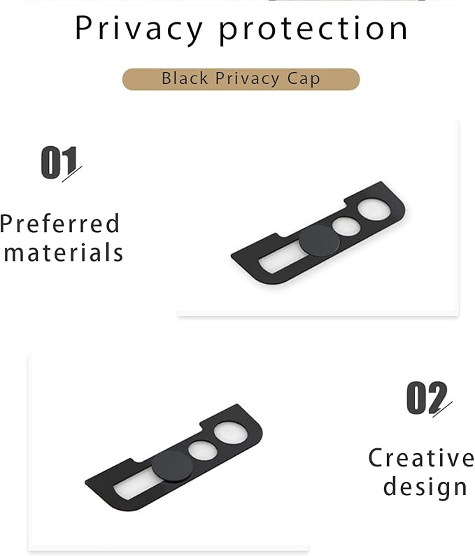 Front Camera Cover Compatible for iPhone 13/13 Mini/13 Pro/13 Pro Max/16E,Webcam Cover Protect Privacy and Security,Privacy Camera Cover Not A ffect Face ID, 2 Pack-Black
