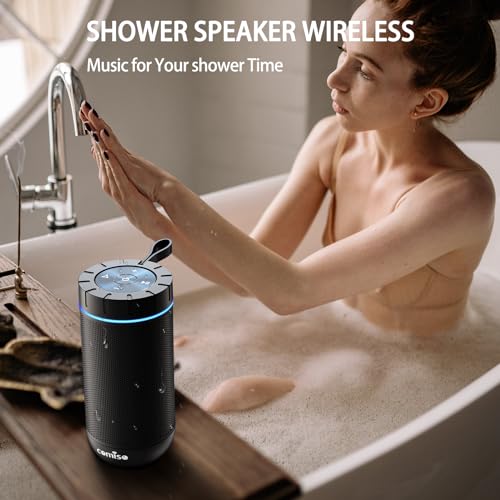 comiso Bluetooth Speaker, IP65 Waterproof, 24H Play, TWS, 360° HD Stereo