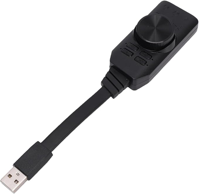 USB Sound Card with 7.1 Surround | Plug & Play for Gaming Headset, Microphone Mute Key, Compatible with Android, Switch