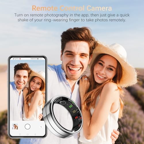 Fit Ring for Women Men, Ring Health Tracker with Heart Rate,Blood Oxygen,Heart Rate Variability, Stress, Sleep Monitor, Step Counter, Smart Ring for iPhone & Android, No Subscription Fee (Silver, 11#)