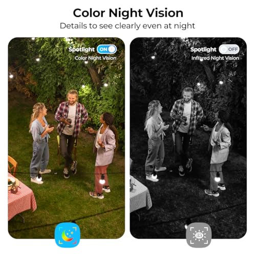 Security Cameras Wireless Outdoor 2K Solar Powered WiFi Cameras for Home Security,AI Detection,Siren Alarm,Spotlight Color Night Vision,2-Way Audio,SD/Cloud Storage