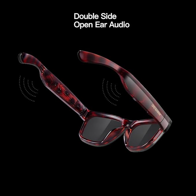 OhO sunshine, Polarized Sunglasses with Bluetooth Speaker, Open Ear Audio, Athletic/Outdoor UV Protection and Voice Control