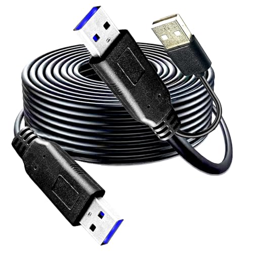 YOTETION USB 3.0 30FT A to USB A Male Cable, USB Cord Compatible with Hard Drive Enclosures, DVD Player, Hard Drive Enclosures, DVD Player, TV, Flash Drive, Hub, Monitor, Speaker and More