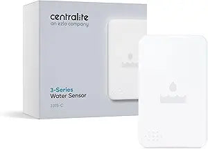 Centralite Centralite by Ezlo Water Sensor | Monitors Your Whole Home for Leaks | Detects Water Leaks in a Kitchen, Bathroom, Basement or Laundry Room | Zigbee Smart Water Sensor