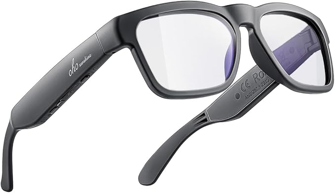 OhO sunshine Bluetooth Glasses: Voice Control and Open Ear Style Smart Glasses to Listen Music & Calls, UV400 Protection Lens