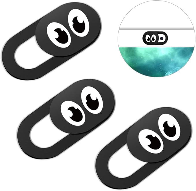 Eye Webcam Cover Slider 0.7Mm Thin - Web Camera Cover Fits Laptop, Desktop, Pc, Macboook Pro, iMac, Mac Mini, Computer, Smartphone, Protect Your Privacy Security, Strong Adhensive 3 Pack (3 Pack)