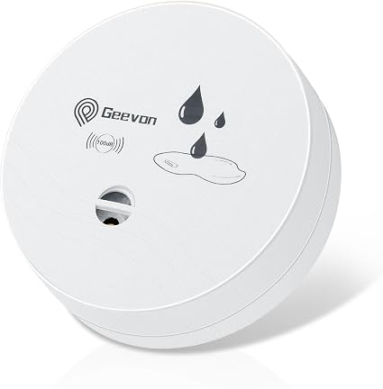 Geevon 1 Pack Water Leak Detector,100dB Sensor Alarm for Home