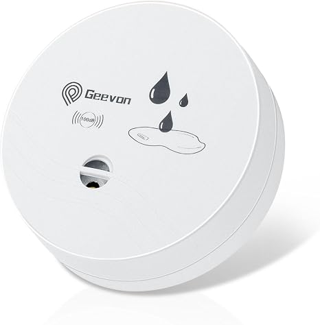 Geevon 1 Pack Water Leak Detector,100dB Sensor Alarm for Home