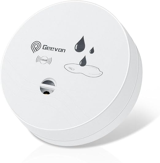 Geevon 1 Pack Water Leak Detector,100dB Sensor Alarm for Home