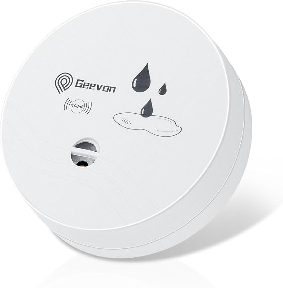 Geevon 1 Pack Water Leak Detector,100dB Sensor Alarm for Home