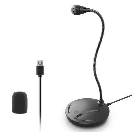 USB Desktop Microphone, Plug & Play for PC/Mac