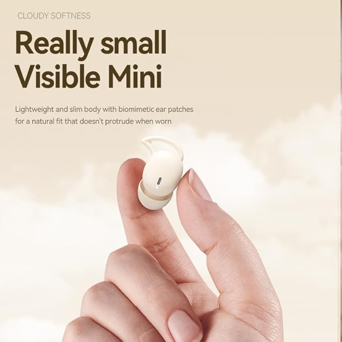 Sleep Headphones Bluetooth 5.4, 60Hrs Hi-Res Audio Wireless Earbuds for Side Sleepers, 8H Single Use, Type-C Fast Charge, LED Display, Sliding Cover Case, Noise Cancelling