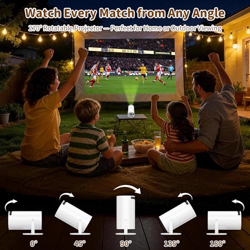 Mini Projector, Native 1080P Portable Projector with Carrying Case