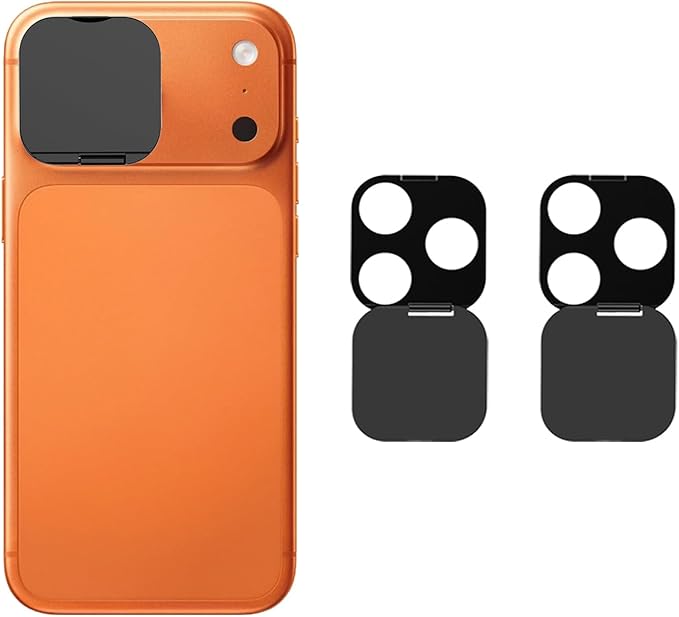 Camera Lens Cover Compatible for iPhone 17 Pro/ 17 Pro Max,Camera Lens Protector to Protect Privacy and Security,Strong Adhesive Black-2 Pack