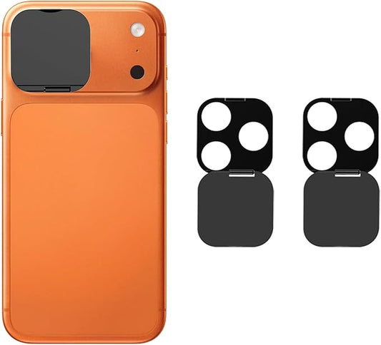 Camera Lens Cover Compatible for iPhone 17 Pro/ 17 Pro Max,Camera Lens Protector to Protect Privacy and Security,Strong Adhesive Black-2 Pack