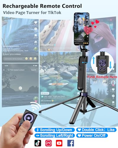 Vlogging Kit for iPhone/Android, 63”Auto Face Tracki | Phone Accessori - Image 5