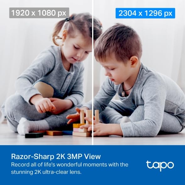 Tapo 2K Pan/Tilt Security Camera for Baby Monitor, D | Smart Home - Image 5