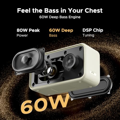 Portable Speaker, 65W Loud Stereo Wireless Speaker w | Charging & Powe - Image 4