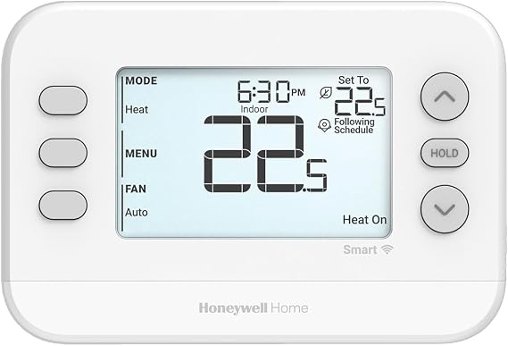 FocusPRO S200 Smart WiFi Thermostat TH2110WF4008/U, 1 Heat/1 Cool, 24V Hardwired, App Control, Alexa/Google/HomeKit Compatible, Energy Star, 5-Year Warranty