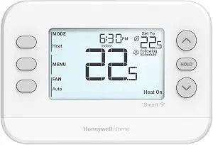 FocusPRO S200 Smart WiFi Thermostat TH2110WF4008/U, 1 Heat/1 Cool, 24V Hardwired, App Control, Alexa/Google/HomeKit Compatible, Energy Star, 5-Year Warranty