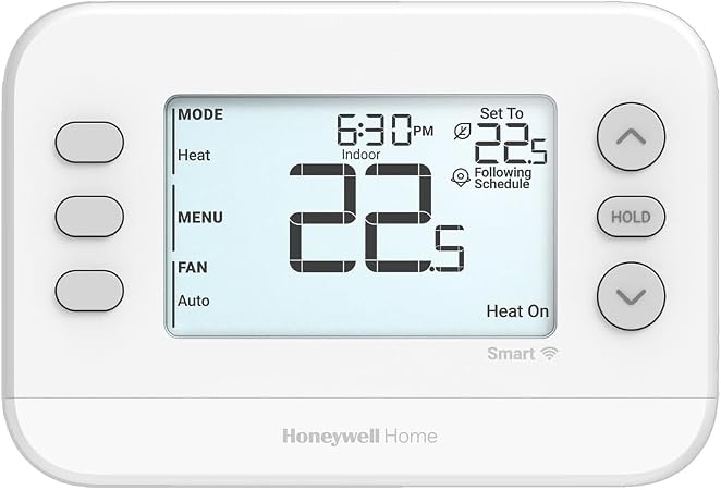 FocusPRO S200 Smart WiFi Thermostat TH2110WF4008/U, 1 Heat/1 Cool, 24V Hardwired, App Control, Alexa/Google/HomeKit Compatible, Energy Star, 5-Year Warranty