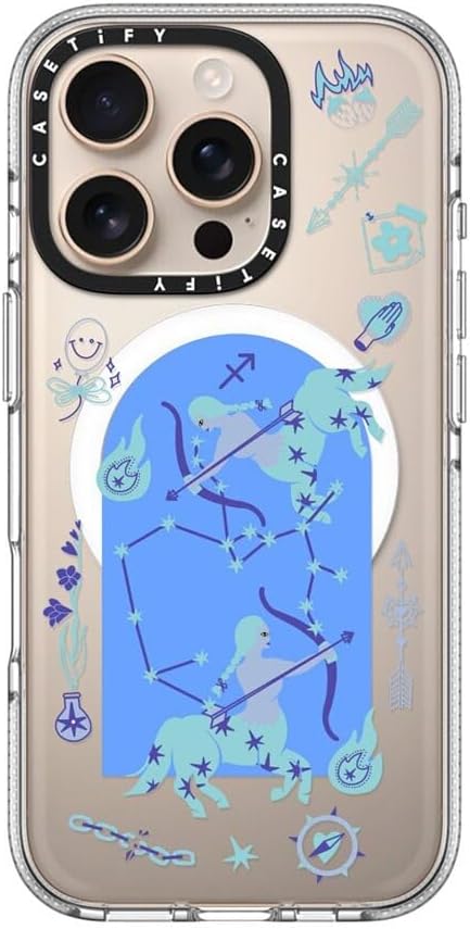 CASETiFY Clear iPhone 16 Pro Case [Not Yellowing / 6.6 ft. 3X Military Grade Drop Protection/Compatible with Magsafe] - Sagittarius - Clear
