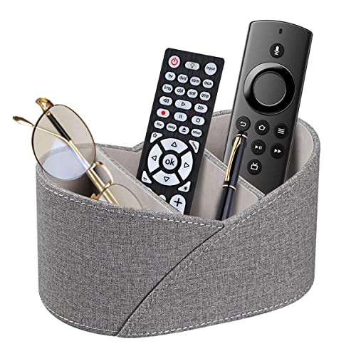 PU Leather TV Remote Control Holder,Pen Caddy/Cup,Art Supplies Organizer