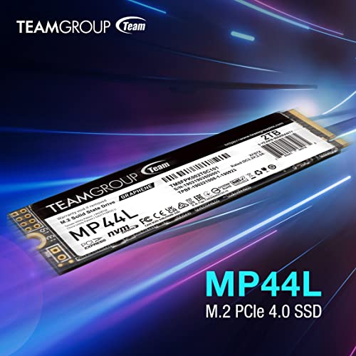 TEAMGROUP MP44L 500GB SLC Cache NVMe 1.4 PCIe Gen 4x4 M.2 2280 Laptop&Desktop SSD (R/W Speed up to 5000/2500MB/s) TM8FPK500G0C101