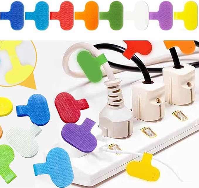 40 Pcs Multi Color Cable Labels Tags, Waterproof Writable Wire Labels with Self-Adhesive for Electronics, Computer & Industrial Cable Management(2.4" x 1.5")