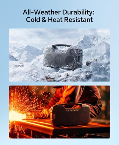 Outdoor Bluetooth Speaker, IPX7 Waterproof, 90W Peak, 32H, Black - Image 7