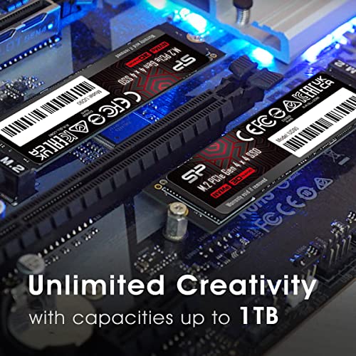 Silicon Power 1TB UD90 NVMe 4.0 Gen4 PCIe M.2 SSD R/W up to 5,000/4,800 MB/s (SP01KGBP44UD9005)