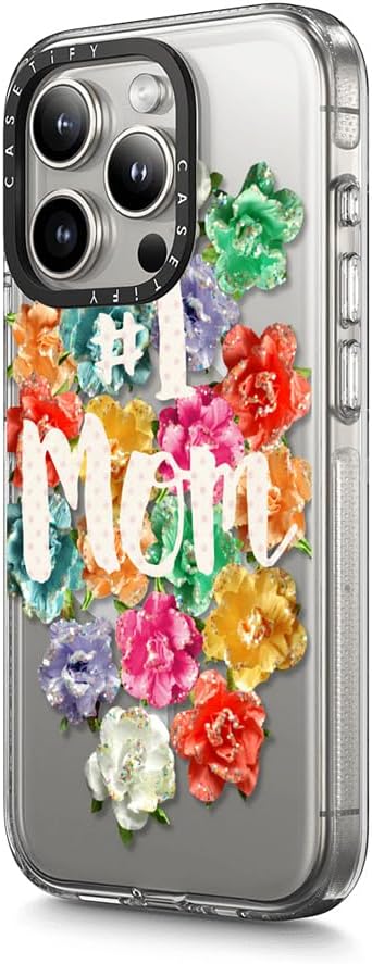 CASETiFY Clear iPhone 15 Pro Case [Not Yellowing / 6.6 ft. 3X Military Grade Drop Protection/Compatible with Magsafe] - #1 Mom - Clear