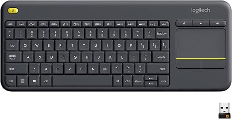 Logitech K400 Plus Wireless Touch TV Keyboard for PC-Connected TV - Black